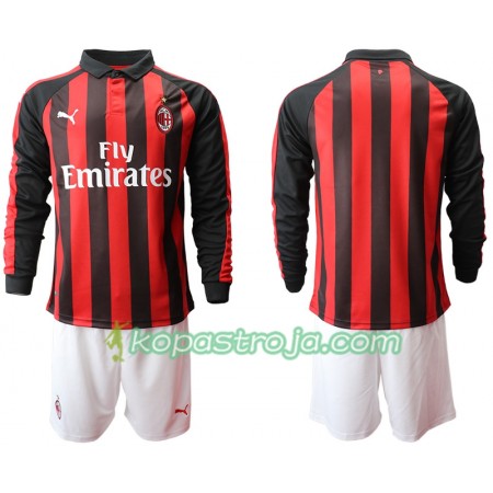 Billiga Fotbollströjor AC Milan Barn Hemma tröja 2018/19 Långärmad